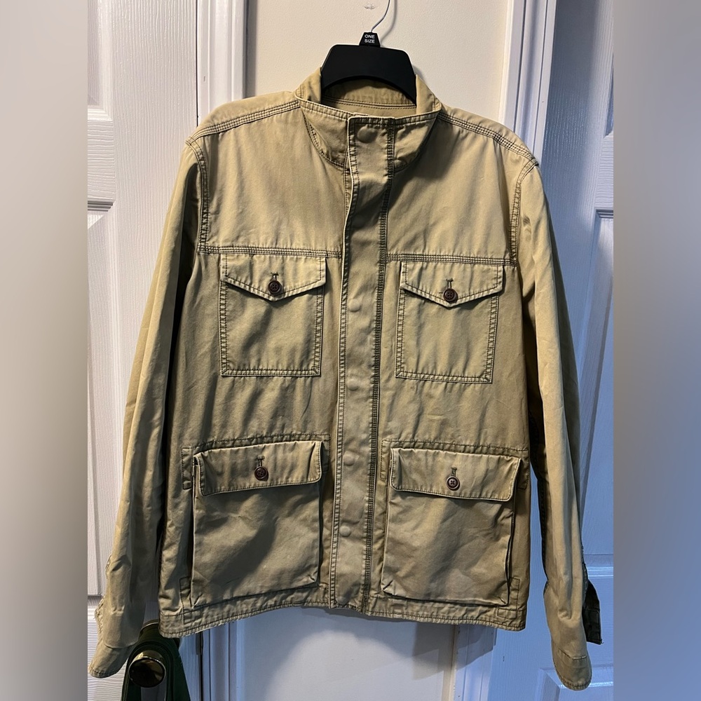 Lucky Brand 80318 Military Jacket Size M khaki tan